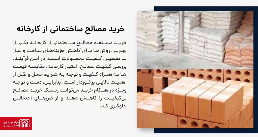 خرید مصالح ساختمانی از کارخانه 