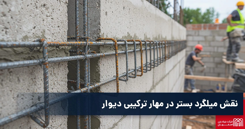 نقش میلگرد بستر در مهار ترکیبی دیوار