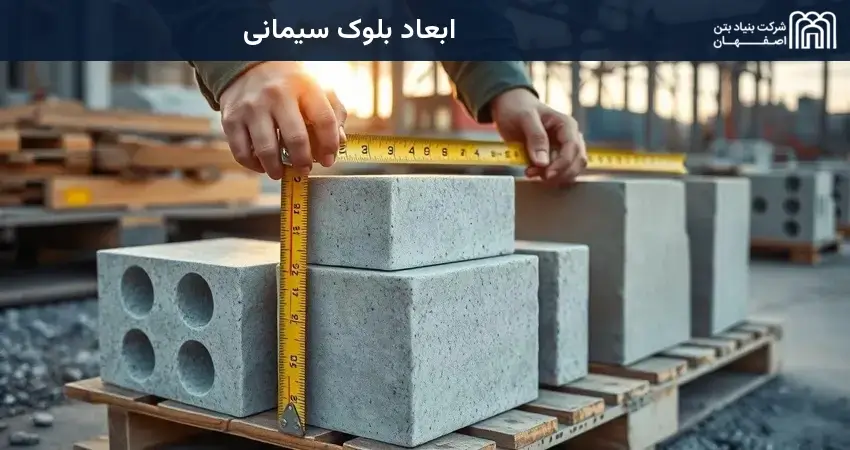 ابعاد بلوک سیمانی
