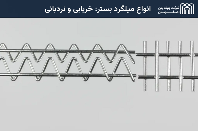 انواع میلگرد بستر: خرپایی و نردبانی
