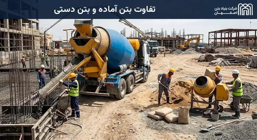 تفاوت بتن آماده و بتن دستی