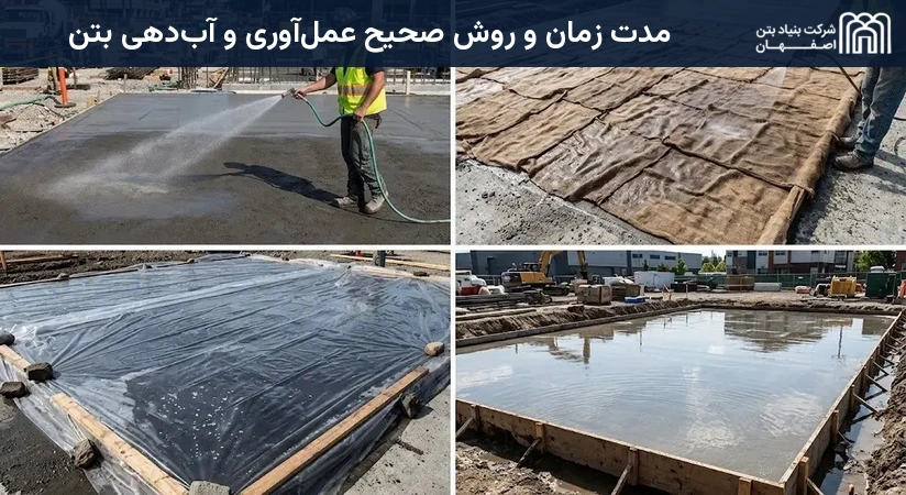 مدت زمان و روش صحیح عمل‌آوری و آب‌دهی بتن
