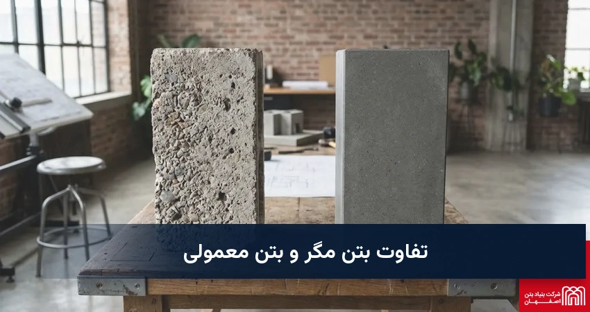 تفاوت بتن مگر و بتن معمولی
