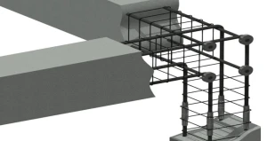 اتصال میلگرد به بستر نبشی